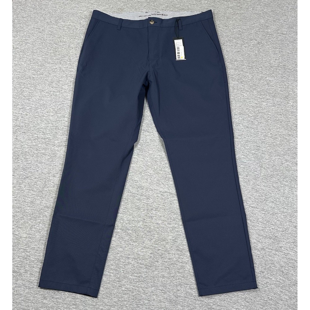 Rhone Tech Chino Pants Mens Size 38x31 Blue Commuter Twill City Travel NEW